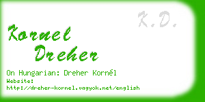 kornel dreher business card